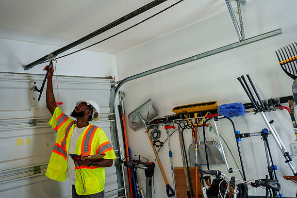 Professional Garage Door Maintenance technician working in Hughestown, PA